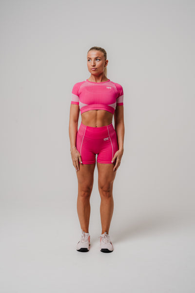 Perform Seamless Short-Sleeve Crop Top